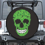Cannabis Skull Print Leather Spare Tire Cover