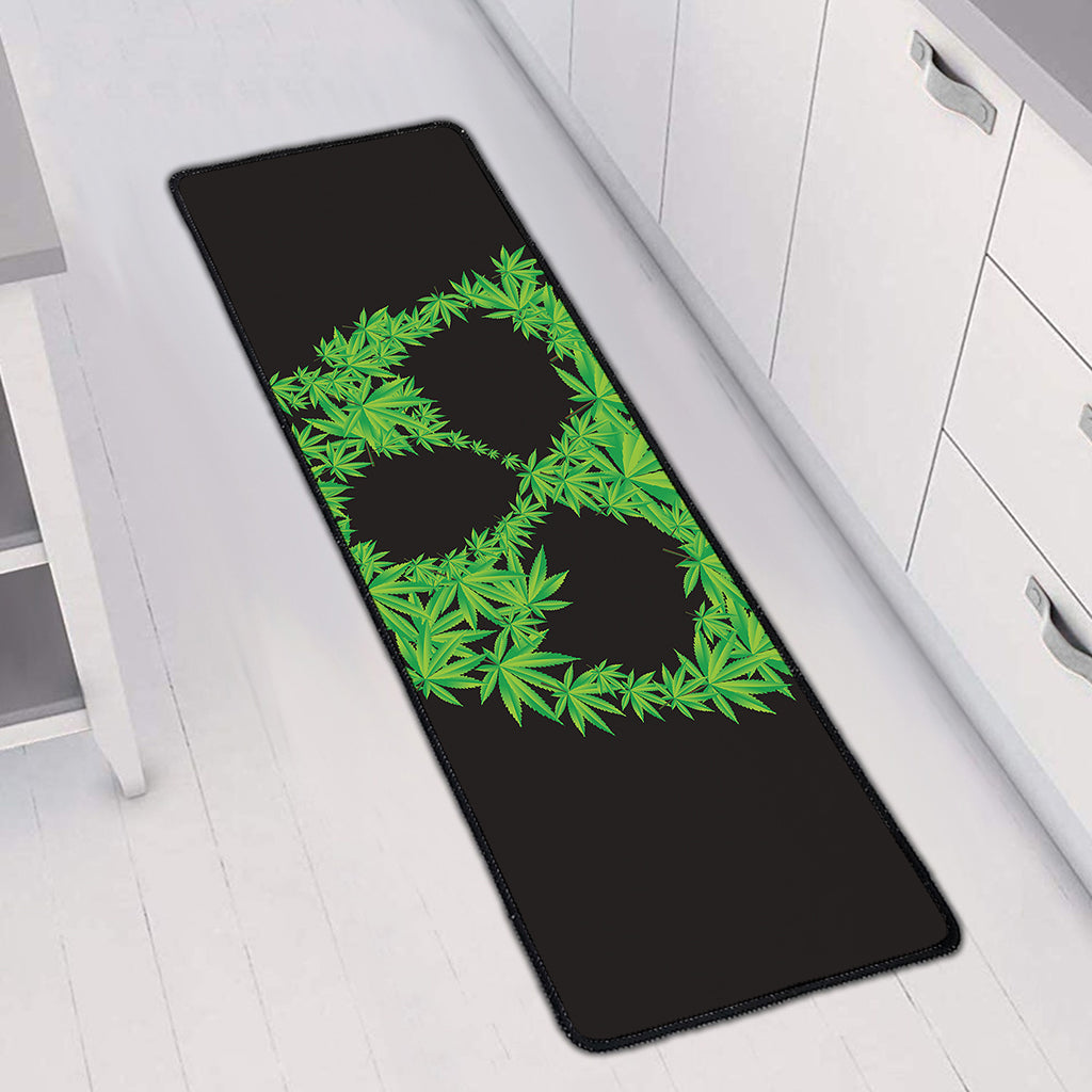 Cannabis Skull Print Long Kitchen Mat