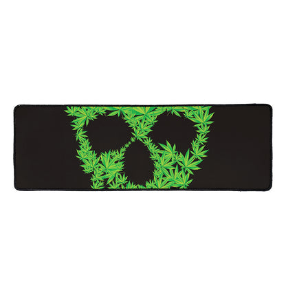 Cannabis Skull Print Long Kitchen Mat