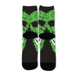 Cannabis Skull Print Long Socks