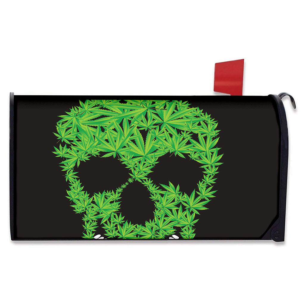 Cannabis Skull Print Mailbox Cover
