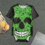 Cannabis Skull Print Men's Bodysuit
