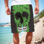 Cannabis Skull Print Men's Cargo Shorts