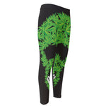 Cannabis Skull Print Men's Compression Pants