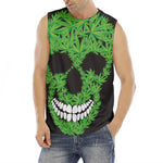 Cannabis Skull Print Men's Fitness Tank Top
