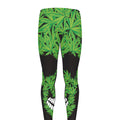 Cannabis Skull Print Men's Leggings