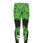 Cannabis Skull Print Men's leggings