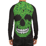 Cannabis Skull Print Men's Long Sleeve Rash Guard