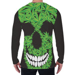 Cannabis Skull Print Men's Long Sleeve T-Shirt