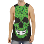 Cannabis Skull Print Men's Muscle Tank Top