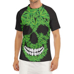 Cannabis Skull Print Men's Short Sleeve Rash Guard