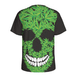 Cannabis Skull Print Men's Sports T-Shirt