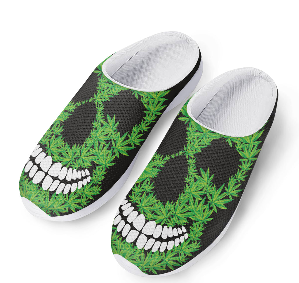 Cannabis Skull Print Mesh Casual Shoes