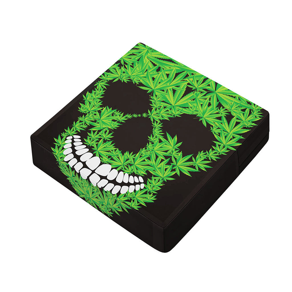Cannabis Skull Print Outdoor Seat Cushion Cover