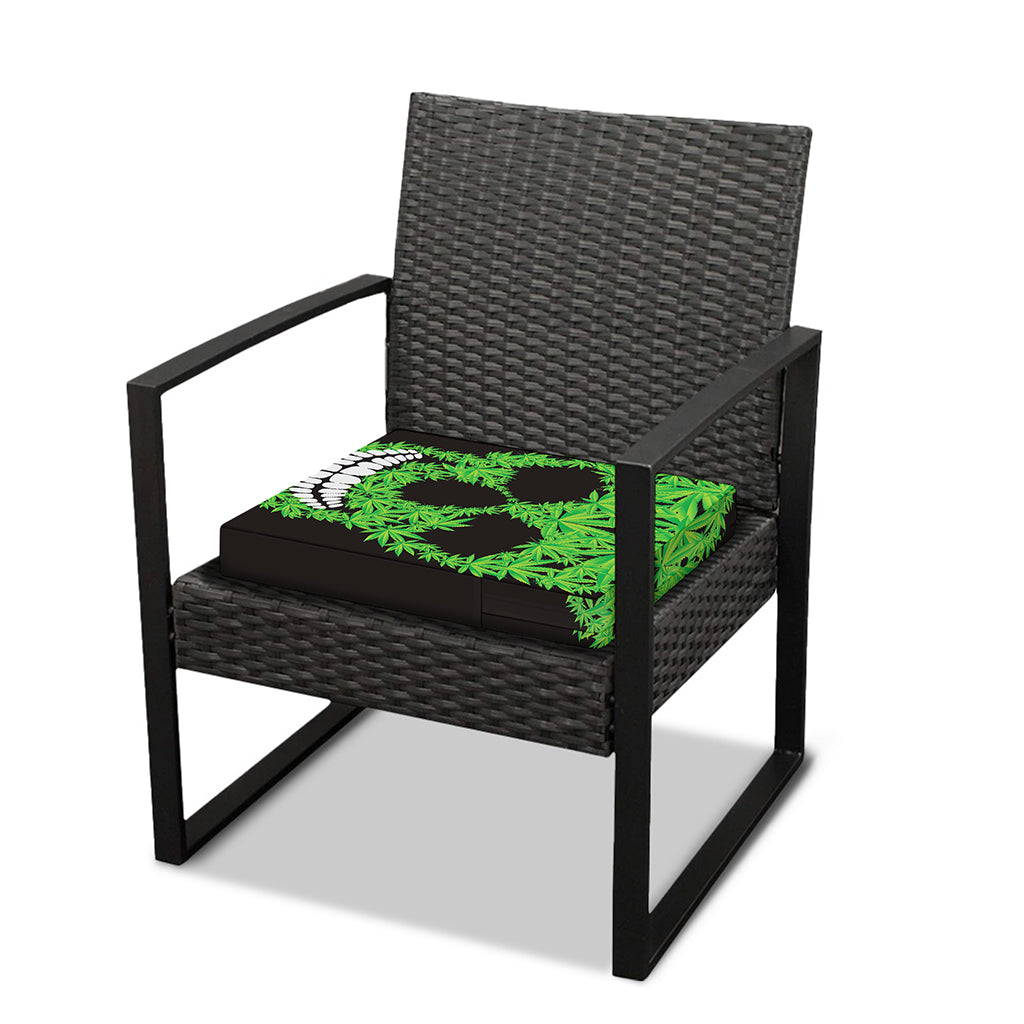 Cannabis Skull Print Outdoor Seat Cushion Cover