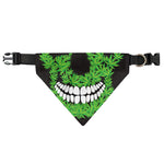 Cannabis Skull Print Over The Collar Dog Bandana