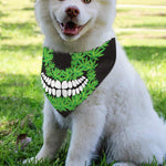 Cannabis Skull Print Over The Collar Dog Bandana