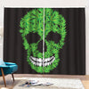 Cannabis Skull Print Pencil Pleat Curtains