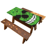 Cannabis Skull Print Picnic Table Cover