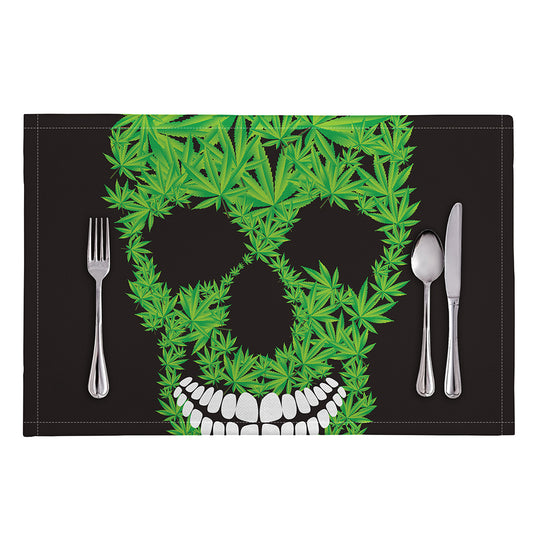 Cannabis Skull Print Placemat
