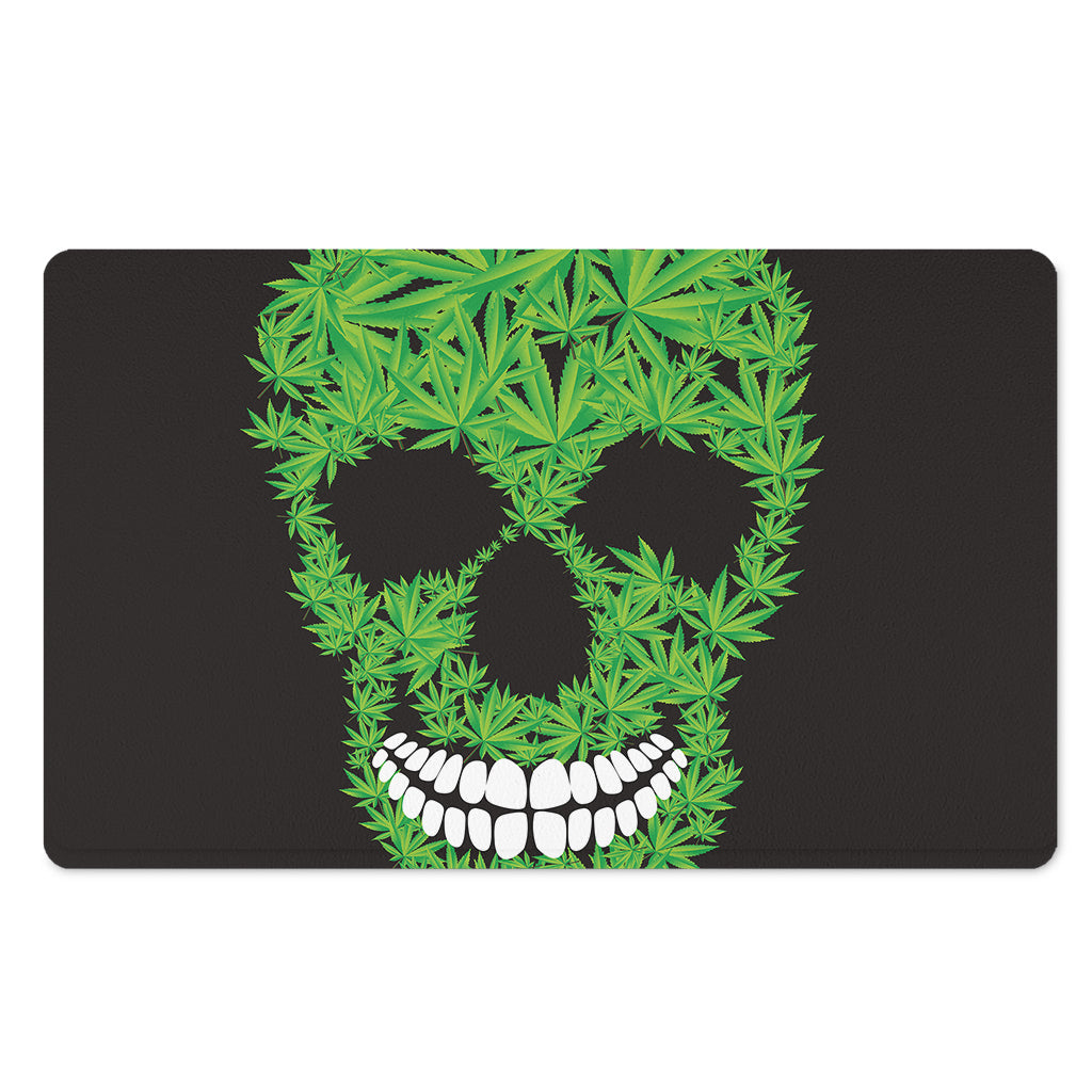 Cannabis Skull Print Polyester Doormat