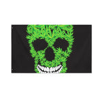 Cannabis Skull Print Polyester Flag