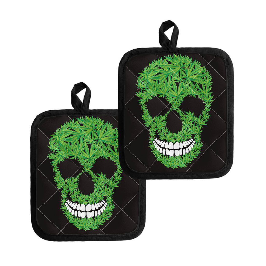 Cannabis Skull Print Pot Holders