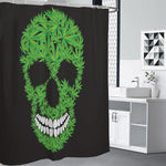 Cannabis Skull Print Premium Shower Curtain