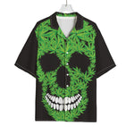 Cannabis Skull Print Rayon Hawaiian Shirt