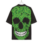 Cannabis Skull Print Rayon Hawaiian Shirt