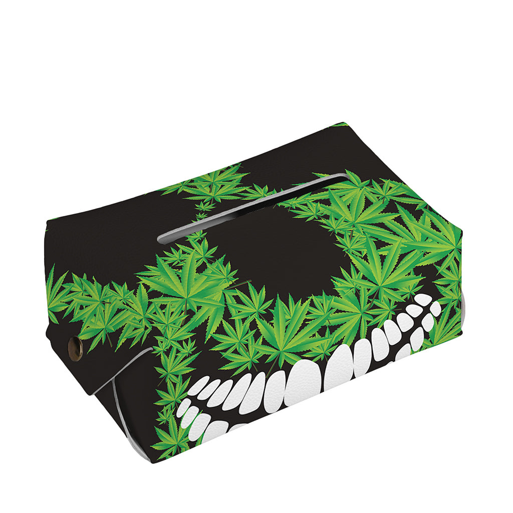 Cannabis Skull Print Rectangle Tissue Box Cover
