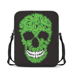 Cannabis Skull Print Rectangular Crossbody Bag