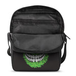 Cannabis Skull Print Rectangular Crossbody Bag
