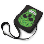 Cannabis Skull Print Rectangular Crossbody Bag