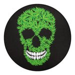 Cannabis Skull Print Round Blanket