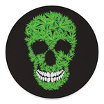 Cannabis Skull Print Round Floor Mat
