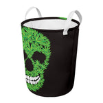 Cannabis Skull Print Round Laundry Basket
