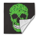 Cannabis Skull Print Silk Bandana