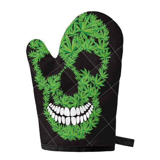 Cannabis Skull Print Single Oven Mitt