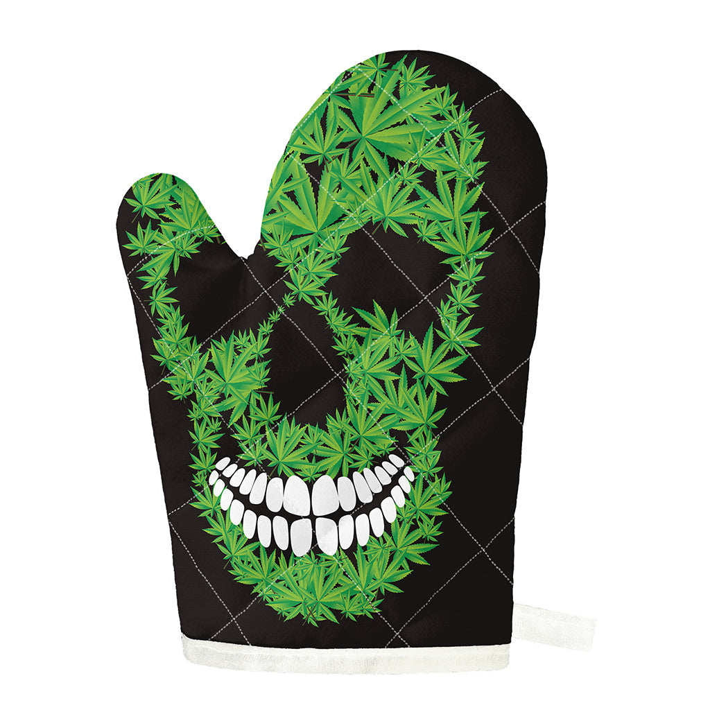 Cannabis Skull Print Single Oven Mitt