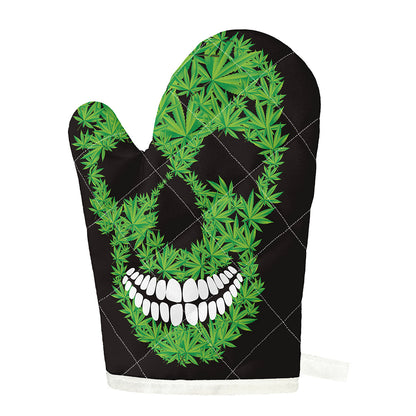 Cannabis Skull Print Single Oven Mitt