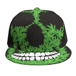 Cannabis Skull Print Snapback Cap