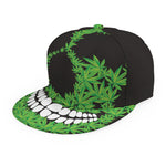 Cannabis Skull Print Snapback Cap