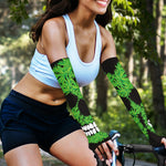 Cannabis Skull Print Sun Protection Arm Sleeves