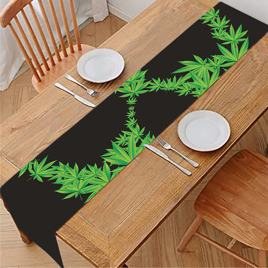 Cannabis Skull Print Table Runner