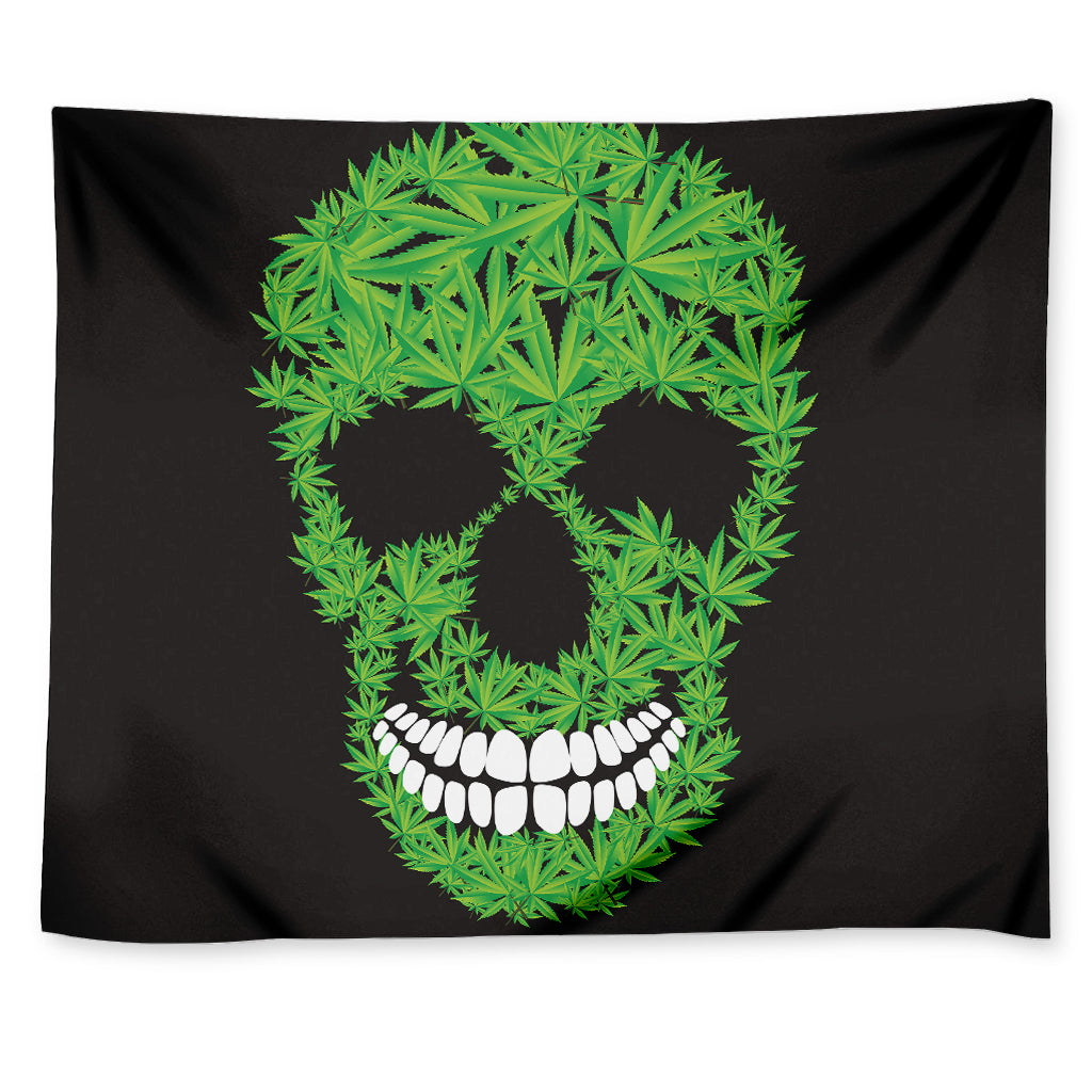 Cannabis Skull Print Tapestry