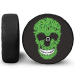 Cannabis Skull Print Tire Cover With Camera Hole