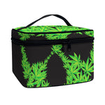 Cannabis Skull Print Travel Makeup Bag