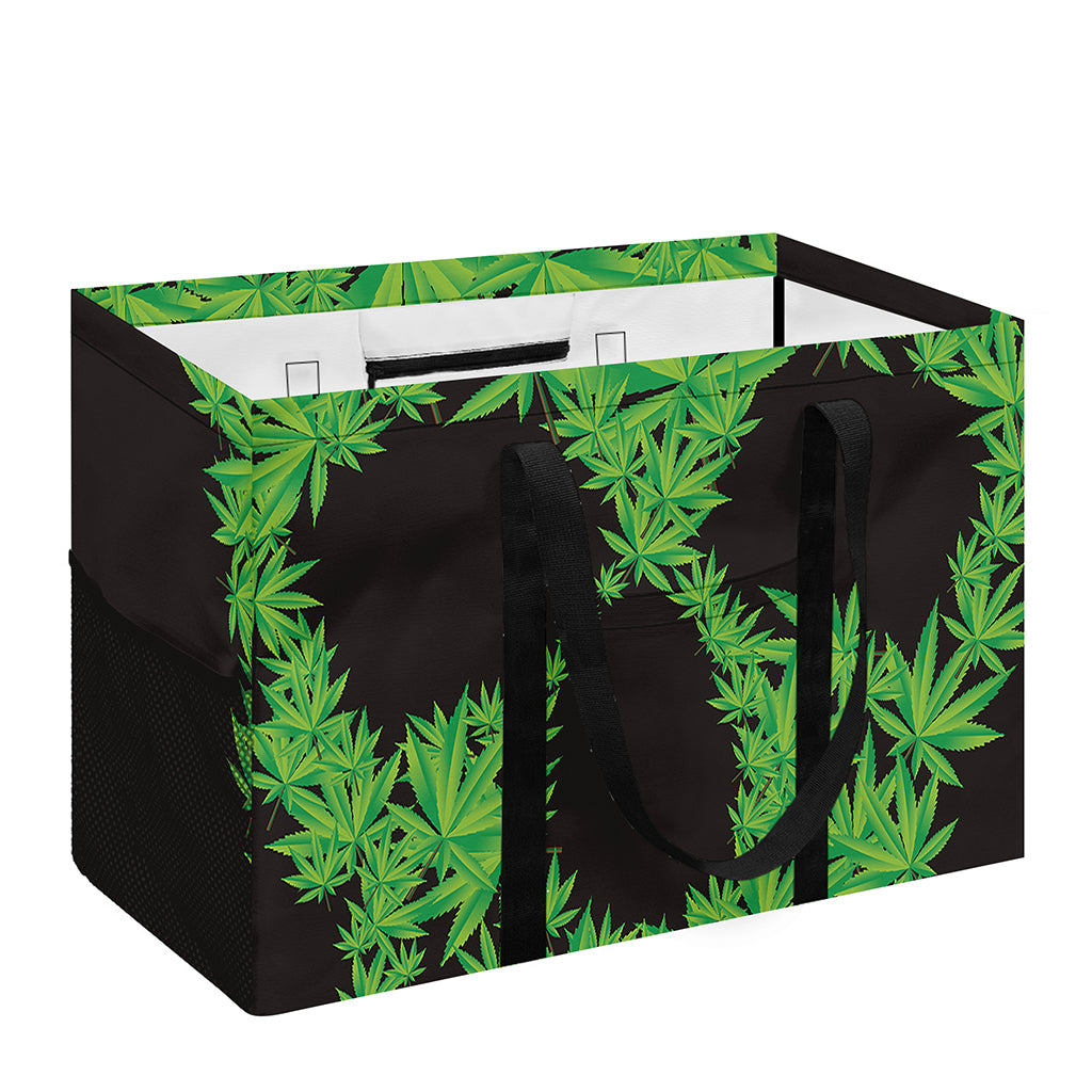 Cannabis Skull Print Utility Tote Bag