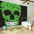 Cannabis Skull Print Wall Sticker